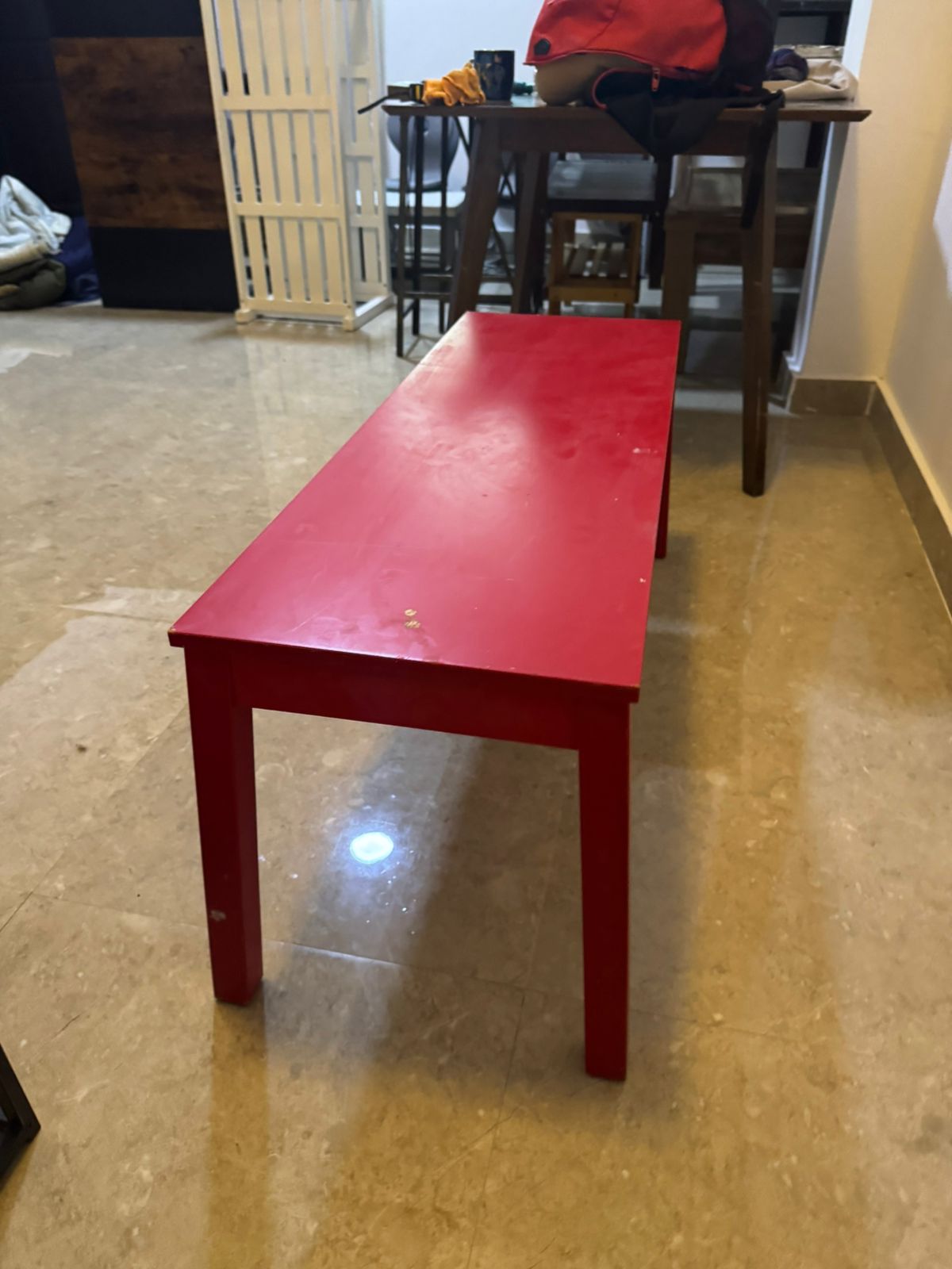Red Coffee Table - 105x38x42 cm! Only OMR 10!